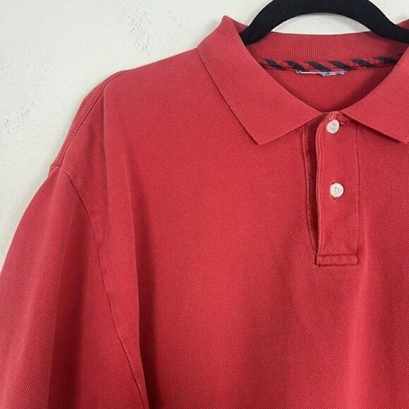 Vintage 90s Disney Mens Embroidered Mickey Mouse Red Golf Polo Shirt Cotton Lrg - Picture 8 of 9